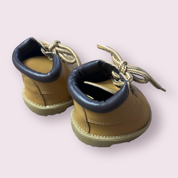 Build-A-Bear Tan Timberland Style Pair Of Boots BAB Accessories Toys Like New - Picture 5 of 8
